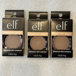 ELF Cosmetics Luminous Putty Bronzer Vacay Mood 35 oz 10g NEW SEALED SET OF 3